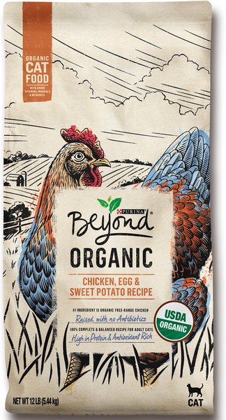 Purina Beyond High Protein Organic Chicken Egg Sweet Potato Recipe Dry Cat Food 3 lb bag