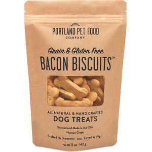 Portland Pet Food Company Bacon Biscuits Grain-Free & Gluten-Free Dog Treats, 5-oz bag