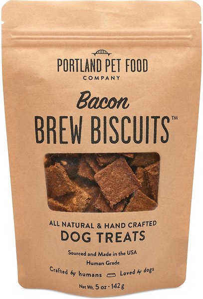 Portland Pet Food Company Bacon Brew Biscuits Dog Treats, 5-oz bag slide 1 of 4