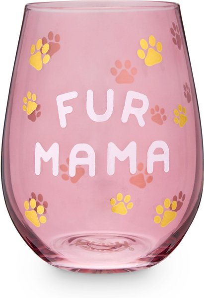 Blush Fur Mama Stemless Wine Glass, 20-oz slide 1 of 2
