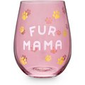 Blush Fur Mama Stemless Wine Glass, 20-oz