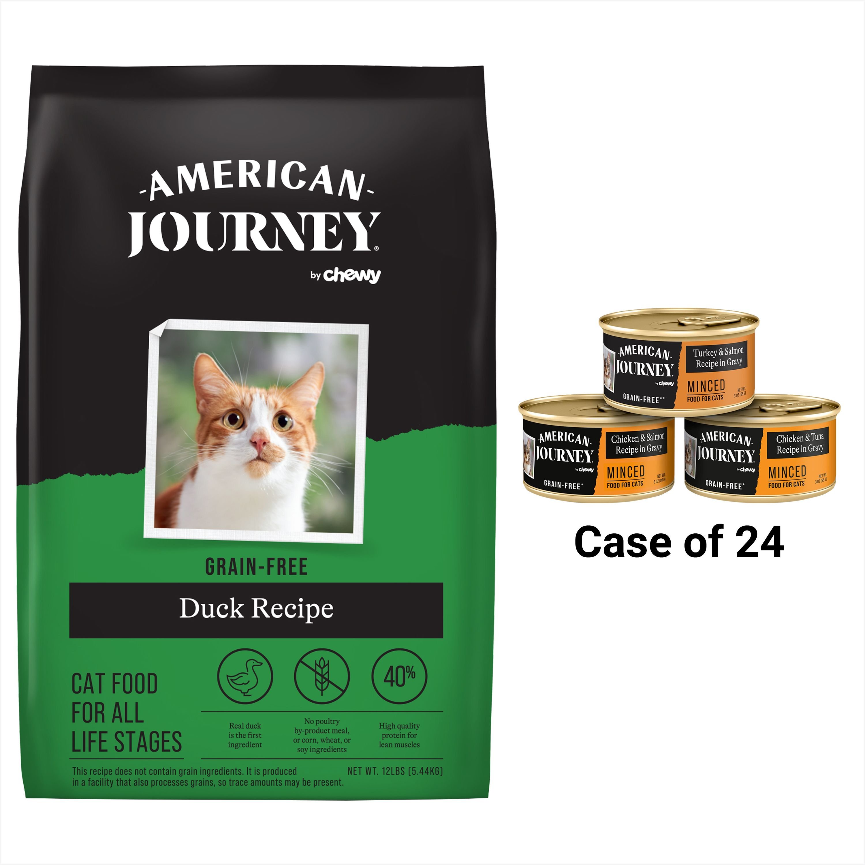 AMERICAN JOURNEY Duck Recipe Grain Free Dry Cat Food American