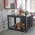 Frisco Double Door Furniture Style Dog Crate, Black, Med: 30.75-in L x 20-in W x 25-in H