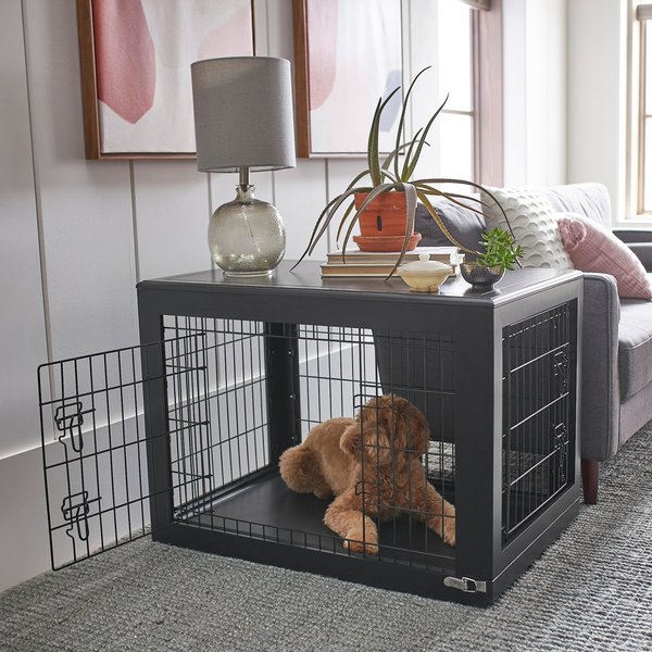 BEST Double Door Furniture Style Dog Crate & End Table