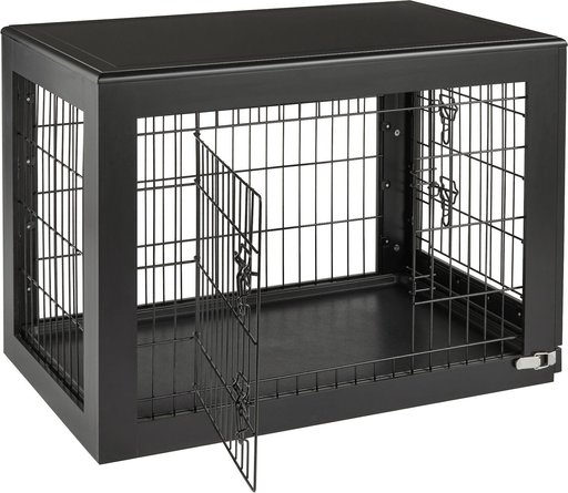 Frisco Double Door Furniture Style Dog Crate, Black, Med/Large