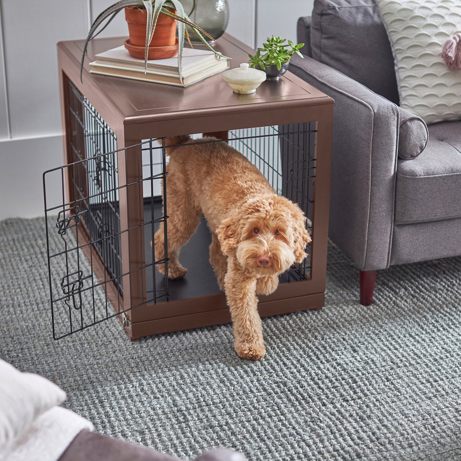 frisco double door furniture style dog crate