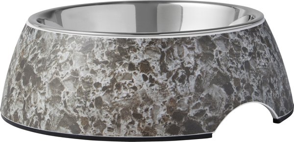 Frisco Black Marble Design Stainless Steel Dog & Cat Bowl, Small, 1 count slide 1 of 8