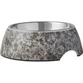 Frisco Black Marble Design Stainless Steel Dog & Cat Bowl, Medium: 3 cup, 1 count