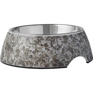 Frisco Black Marble Design Stainless Steel Dog & Cat Bowl, 3.25 Cup, 1 count