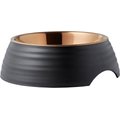 Frisco Matte Black Design Light Copper Stainless Steel Dog & Cat Bowl, Medium: 3 cup, 1 count