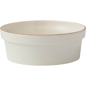 Frisco Gold Trim Melamine Dog & Cat Bowl, Cream, 1 cup, 1 count