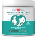 Coco and Luna Probiotics & Enzymes Flora & Digestive Support Salmon Flavor Powder Dog & Cat Supplement, 4-oz jar