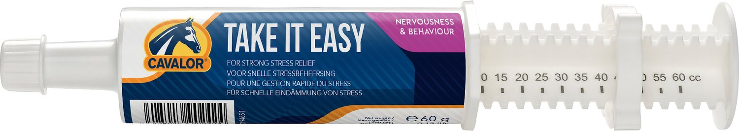 Cavalor Take It Easy Forte Calming Paste Horse Supplement, 60-cc tube, 6 count