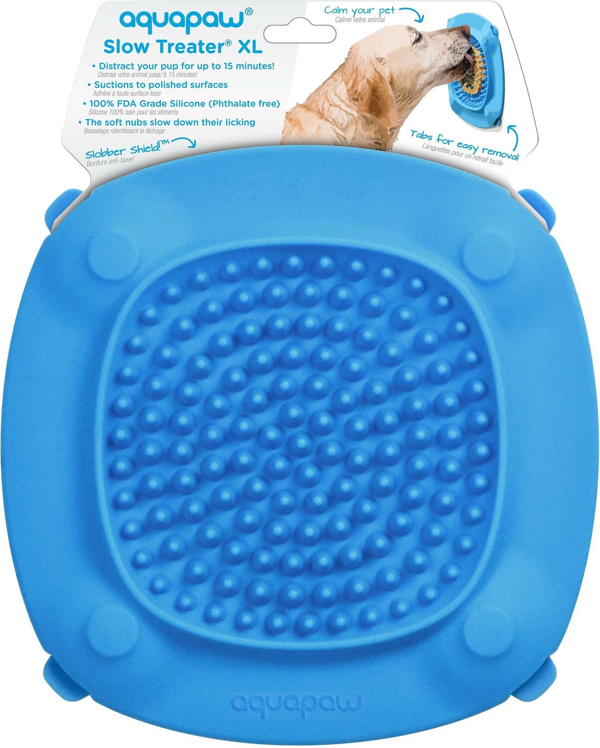 Hyper Pet IQ Banquet Dog & Cat Lick Mat, Blue/Gray