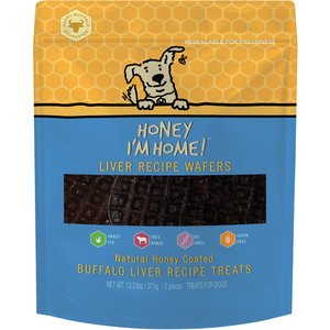Honey I'm Home! Liver Recipe Wafers Buffalo Recipe Grain-Free Dog Treats, 5 count
