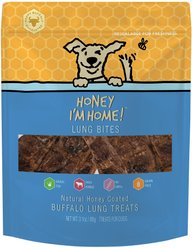 Honey I'm Home! Lung Bites Natural Honey Coated Buffalo Grain-Free Dog Treats, 3.1-oz bag