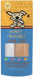 Honey I'm Home! Horn Core Natural Honey Coated Buffalo Chews Grain-Free Dog Treats, 1 count