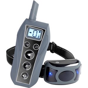 HOTSPOT PETS Ultimate Waterproof & Rechargeable 2000-ft Range Dog Training Collar, Grey/Black