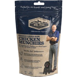 Dr. Pol Chicken Munchies Grain-Free Freeze-Dried Raw Dog Treats, 3.5-oz. bag