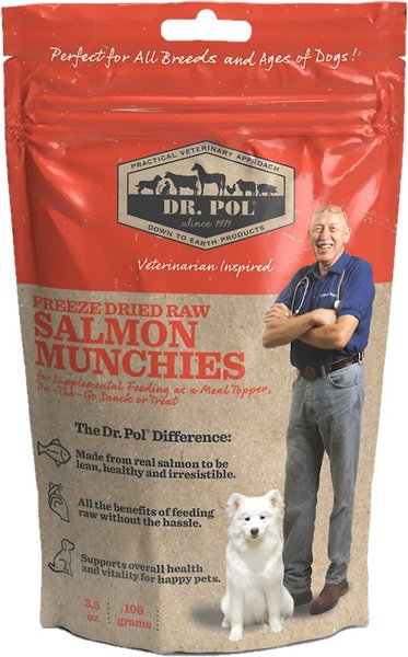Dr. Pol Salmon Munchies Grain-Free Freeze-Dried Raw Dog Treats, 3.5-oz. bag slide 1 of 9
