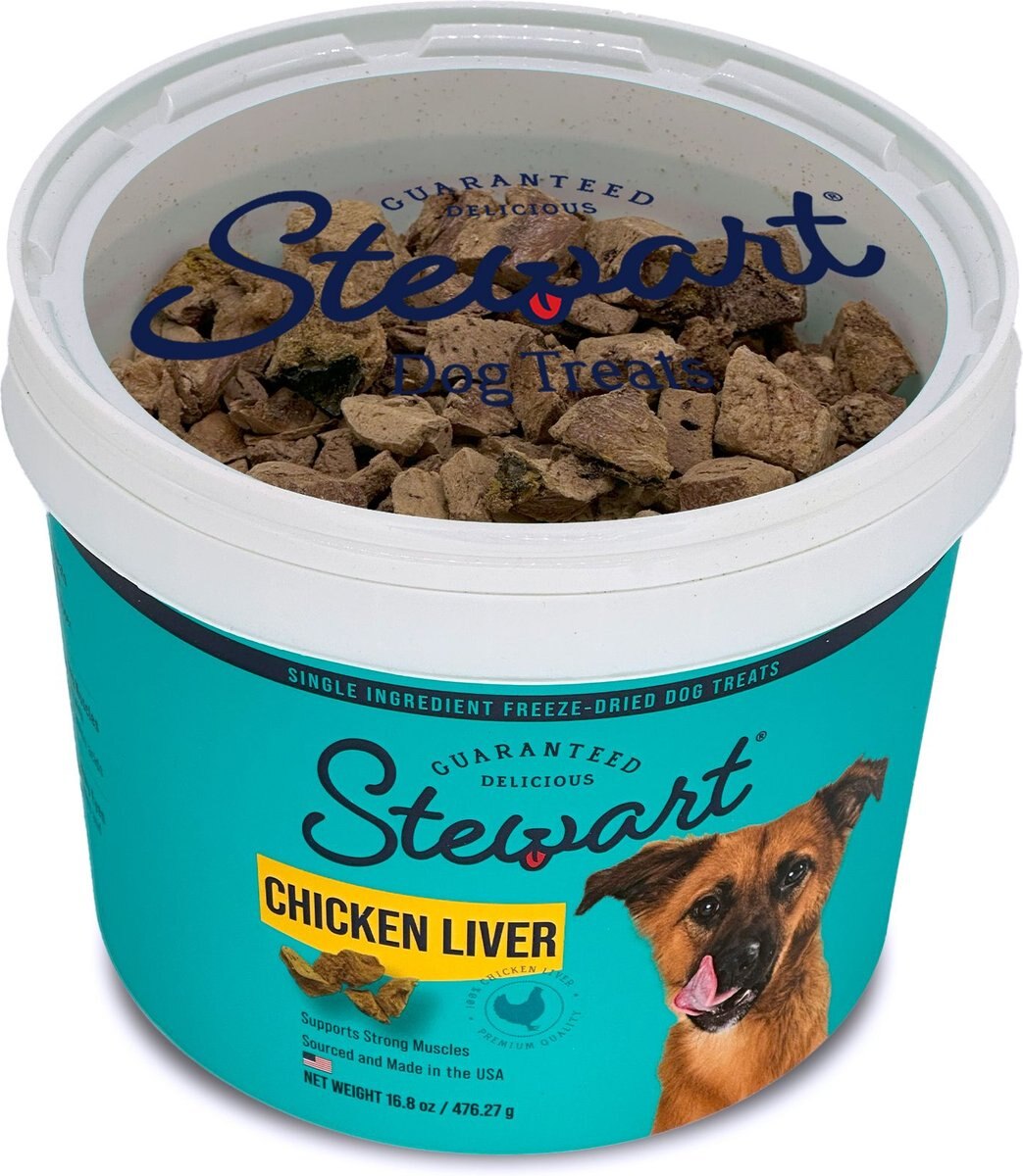 Stewart Chicken Liver Single Ingredient Freeze-Dried Raw Dog Treats