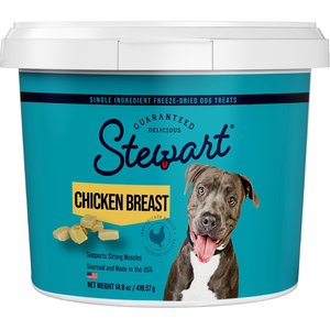 Stewart Chicken Breast Freeze-Dried Dog Treats, 14.8-oz tub