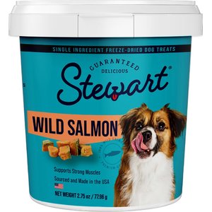 Stewart Wild Salmon Freeze-Dried Dog Treats, 2.75-oz tub