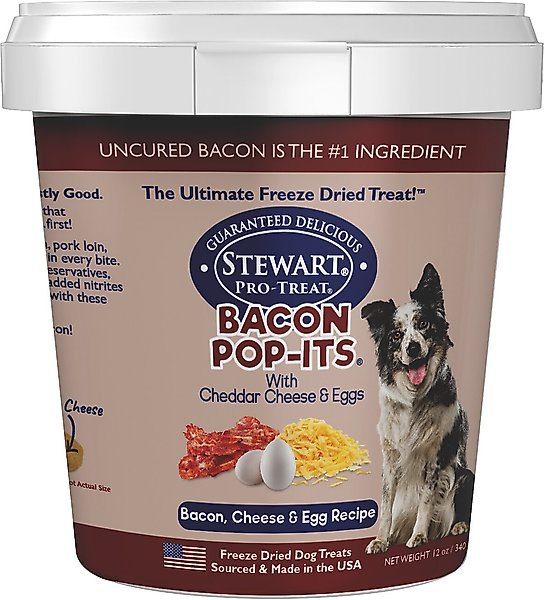 Stewart Bacon Pop Its Bacon Cheese Egg Dog Treats Stewart Bacon Pop Its Bacon Cheese Egg Dog Treats
