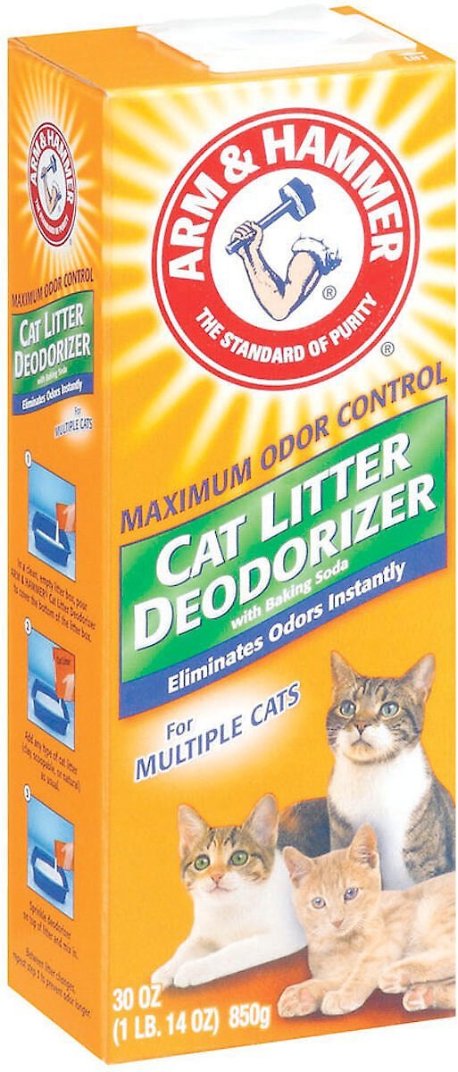 ARM & HAMMER Litter Cat Litter Deodorizer Powder, 30oz box, bundle of