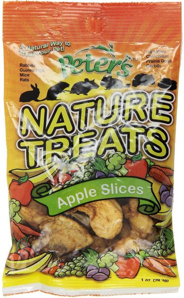 Peter's Apple Slices Small Animal Nature Treats, 1-oz bag, bundle of 4 slide 1 of 4