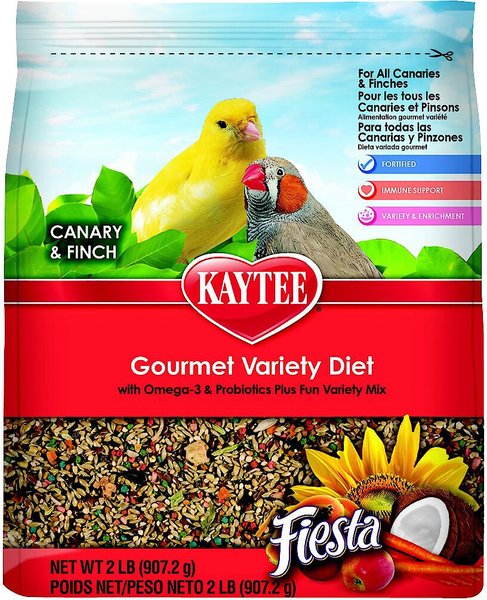 Kaytee Fiesta Variety Mix Canary & Finch Food, 2-lb bag, bundle of 2 slide 1 of 3