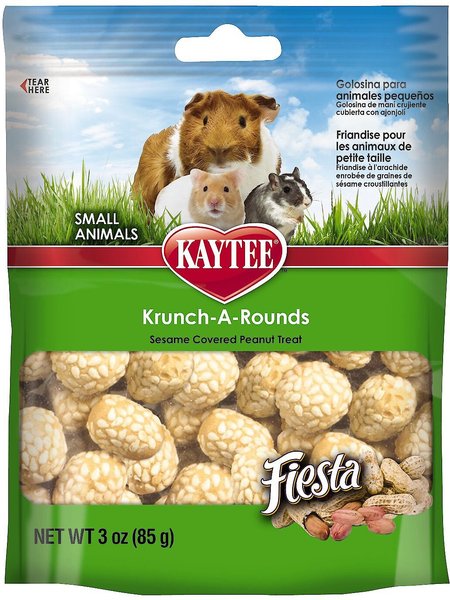 Kaytee Fiesta Krunch-A-Rounds Small Animal Treats, 3-oz bag, bundle of 3 slide 1 of 2