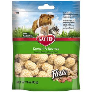 Kaytee Fiesta Krunch-A-Rounds Small Animal Treats, 3-oz bag, bundle of 3