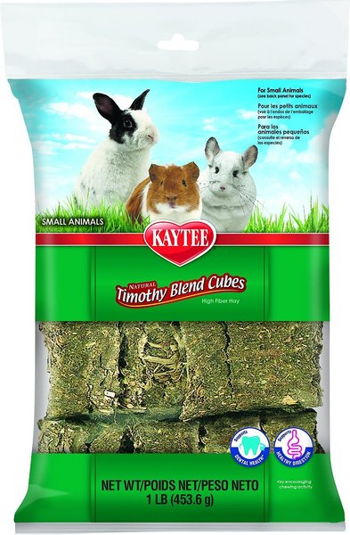Kaytee Natural Timothy Blend Cubes Small Animal Treats, 1-lb bag, bundle of 3 slide 1 of 6