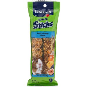 Vitakraft Crunch Sticks Fruit & Honey Flavor Guinea Pig Treat, 2-pack, bundle of 3