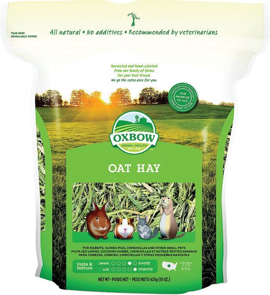 Oxbow Oat Hay Small Animal Food, 15-oz bag, bundle of 3 slide 1 of 7
