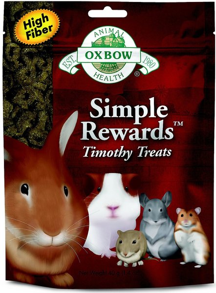Oxbow Simple Rewards Timothy Small Animal Treats, 1.4-oz bag, bundle of 3 slide 1 of 2