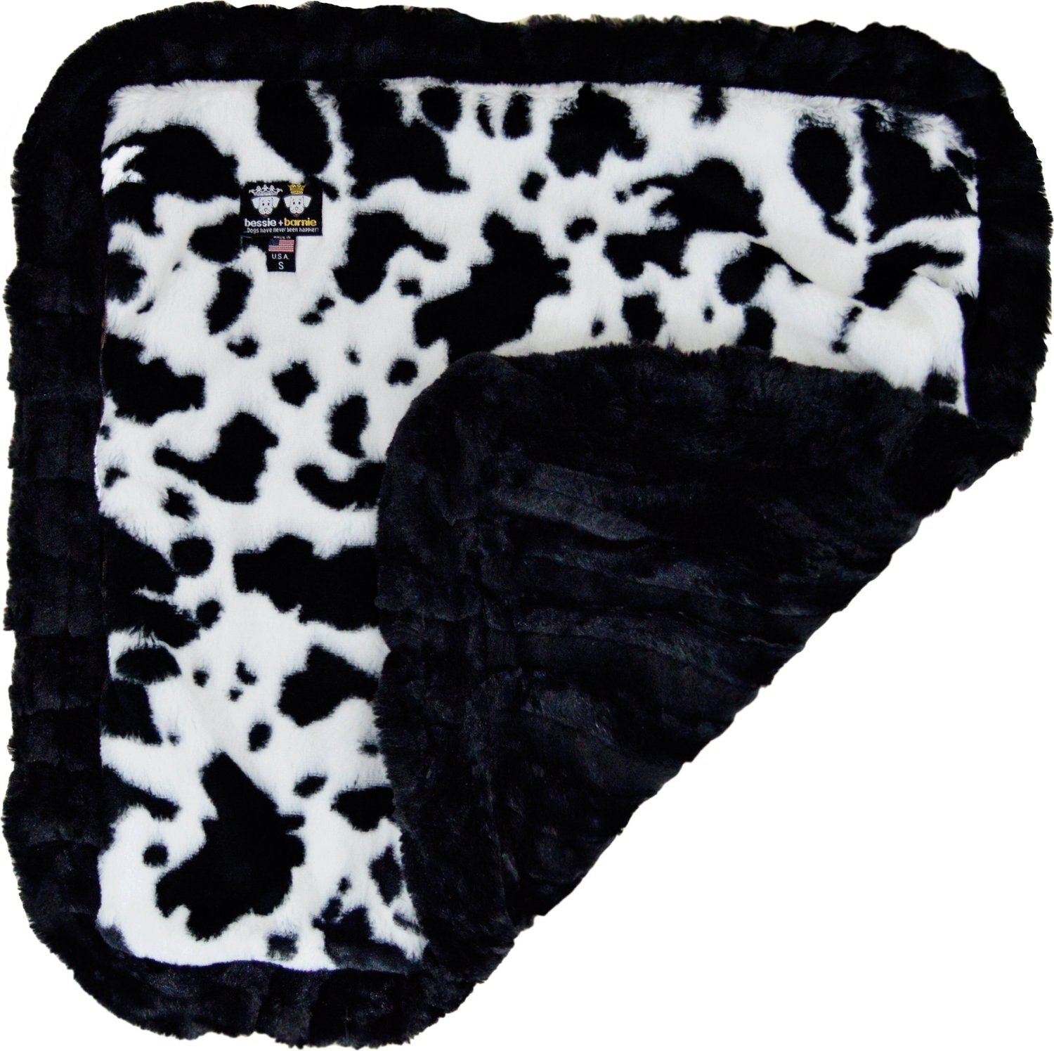 Bessie + Barnie Animal Print Ultra Plush Faux Fur Reversible Dog & Cat Blanket