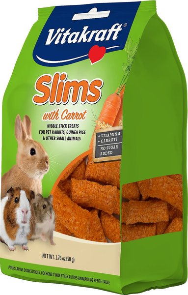 Vitakraft Slims Carrot Crispy Nibble Stick Small Animal Treats, 1.76-oz bag, bundle of 3 slide 1 of 3