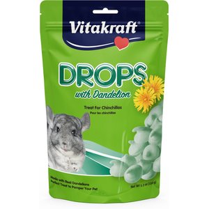 Vitakraft Drops with Dandelion Chinchilla Treats, 5.3-oz bag, bundle of 3