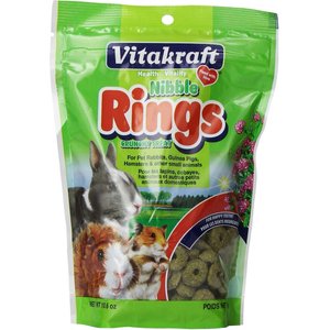 Vitakraft Nibble Rings Crunchy Small Animal Treats, 10.6-oz bag, bundle of 4