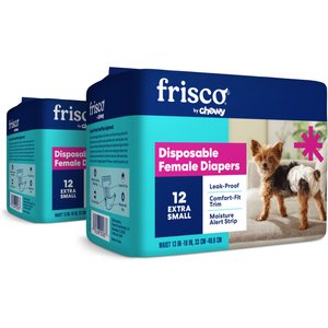 OUT! Disposable Female Dog Diapers, Medium/Large: 18 to 25-in waist, 32 ...