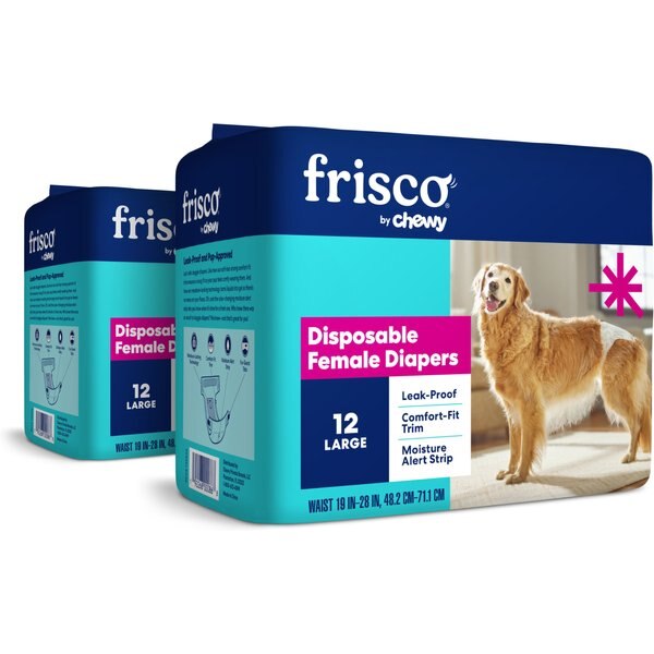 FRISCO Disposable Female Dog Diapers, Large, 24 count