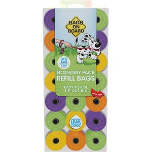 Bags on Board Dog Poop Bags 9 x14 Inches Leak Proof Dog Waste Bags 140 Bags Strong 