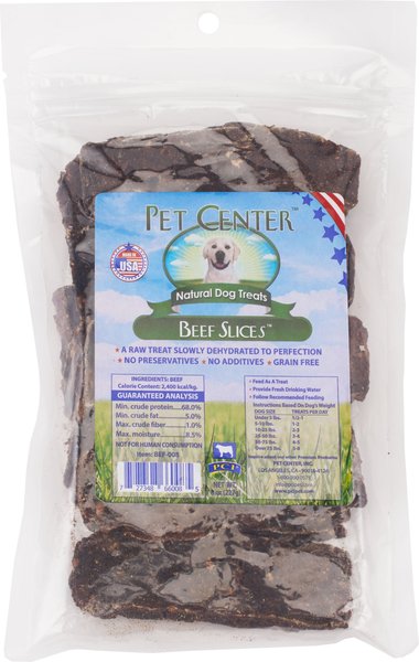 Pet Center Beef Stakes Dehydrated Dog Treats, 8-oz bag slide 1 of 1