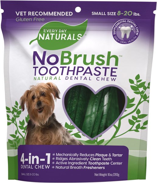 Every Day Naturals NoBrush Toothpaste Small Dog Treats, 10-oz bag slide 1 of 7