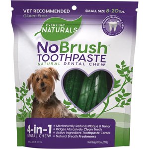 Every Day Naturals NoBrush Toothpaste Small Dog Treats, 10-oz bag