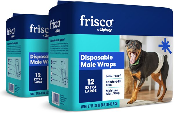 Frisco Disposable Male Dog Wraps, X-Large, 24 count slide 1 of 8