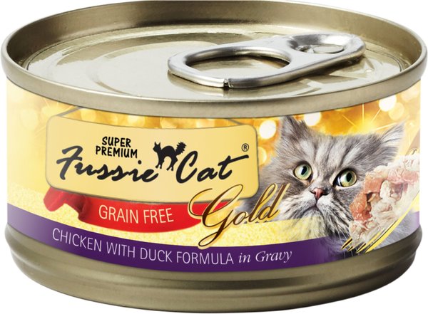 Fussie Cat Gold Chicken & Duck Formula in Gravy Grain-Free Wet Cat Food