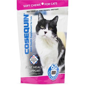 Nutramax Cosequin Soft Chews Joint Supplement for Cats, 60 count, bundle of 2